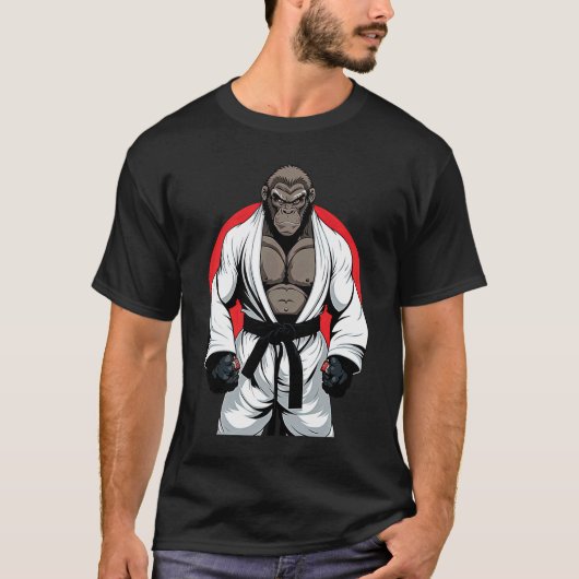 BJJ en MMA Gorilla Brazilian Jiu Jitsu Grappling T-shirt (Voorkant)