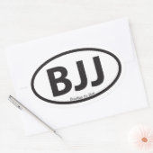BJJ Euro stijl auto embleem Ovale Sticker (Envelop)