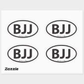 BJJ Euro stijl auto embleem Ovale Sticker (Vel)