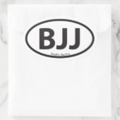 BJJ Euro stijl auto embleem Ovale Sticker (Tas)