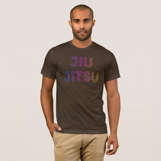 BJJ Funky Brazilian Jiu Jitsu Brown T-shirt (Voorkant volledig)