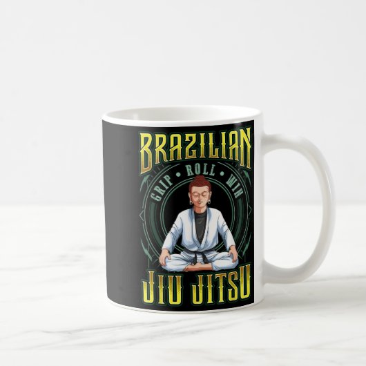 BJJ Grip Roll Win - Grappling Jiu Jitsu Boeddha Koffiemok (Rechts)
