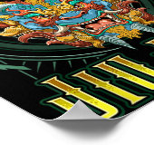 BJJ Grip Roll Win - Grappling Jiu Jitsu Foo Dog Poster (Hoek)