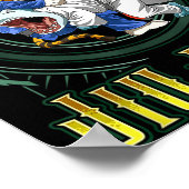 BJJ Grip Roll Win - Grappling Jiu Jitsu Shark Poster (Hoek)