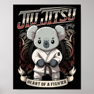 Bjj Hart Van Een Vechter - Jiu Jitsu Byby Koala Poster