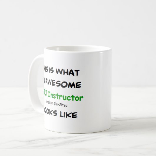 bjj-instructeur, geweldige koffiemok (Voorkant links)