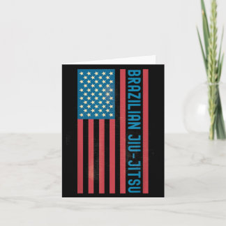 BJJ Jiu Jitsu Amerikaanse USA Vlag Vervuild Vintag Kaart