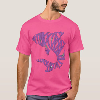 Bjj Jiu Jitsu Belt Shark - Paarse Belt T-shirt