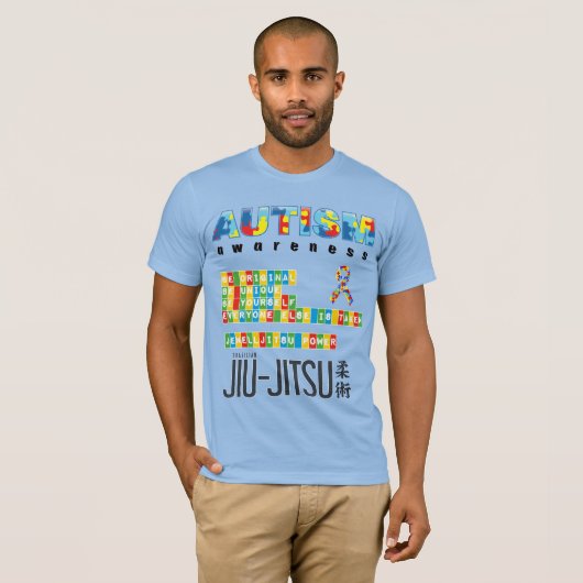 BJJ met Autism T-Shirt (Voorkant volledig)