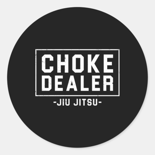 BJJ MMA Brazilian Jiu Jitsu Ronde Sticker (Voorkant)