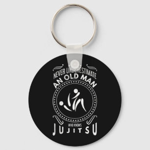BJJ MMA Onderschat een Oude Man Jiu Jitsu Sleutelhanger