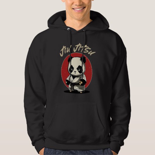 BJJ MMA Panda Brazilian Jiu Jitsu Grappling Hoodie (Voorkant)