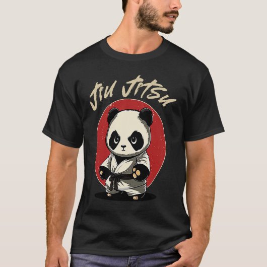 BJJ MMA Panda Brazilian Jiu Jitsu Grappling T-shirt (Voorkant)