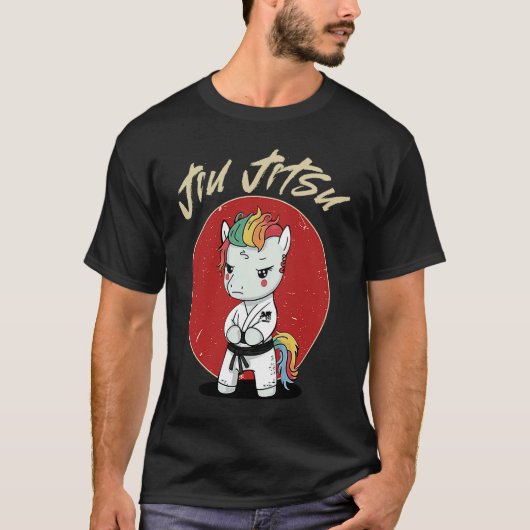 BJJ MMA Unicorn   Brazilian Jiu Jitsu Grappling T-shirt (Voorkant)