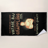 BJJ Old Brazilian Classic Grappling Retro stijl Strandlaken (Voorkant)