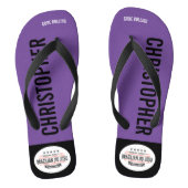 BJJ Paarse Belt Echte Kwaliteit Gone Rolling Teenslippers (Voetbed)