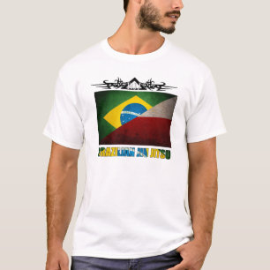 BJJ Poland -Braziliaanse/Poolse vlag Fusion T T-shirt