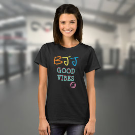 BJJ Retro Graffiti stijl Good Vibes Black T-shirt