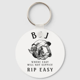 BJJ RIP Easy, Braziliaanse Jiu Jitsu-accessoires Sleutelhanger