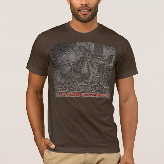 BJJ Shirt voor driehoek Choke Submission (Voorkant)