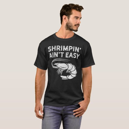 BJJ Shrimpin Aint Easy Light Shirt voor Jiu Jitsu (Voorkant volledig)