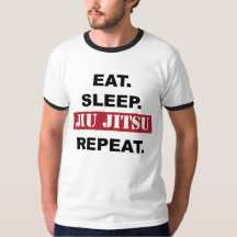 BJJ T-Shirt: Eat, Sleep, Jiu Jitsu, Herhaal