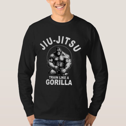 BJJ Train Like A Gorilla Jiu Jitsu T-shirt (Voorkant)
