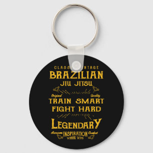 BJJ Train Smart Fight Hard  Jiu Jitsu Sleutelhanger