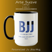 BJJ Way I Roll Add Jouw naam Jiu Jitsu Blue Belt Mok