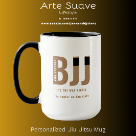 BJJ Way I Roll Toevoegen Jouw naam Jiu Jitsu Brown Mok