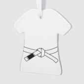 BJJ White Belt Gi-kerstversiering Ornament (voorkant)