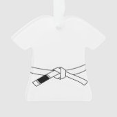 BJJ White Belt Gi-kerstversiering Ornament (voorkant)