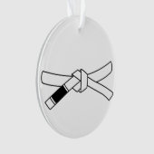 BJJ White Belt kerstversiering Ornament (voorkant)