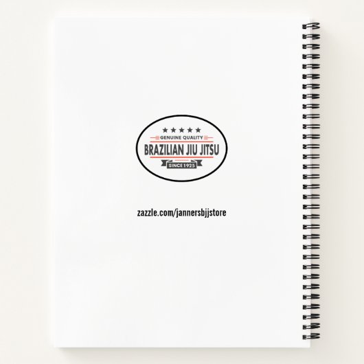 BJJ White Belt Training Log Echte Kwaliteit Notitieboek (Achterkant)