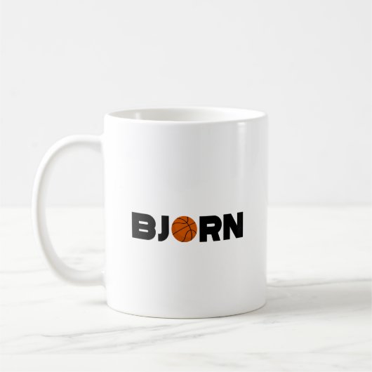 Bjorn Basketball Coffee Mok (Links)