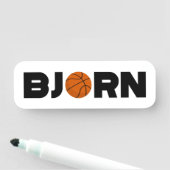 Bjorn Basketball Name Tag (In situ)