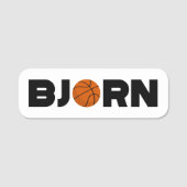 Bjorn Basketball Name Tag (Voorkant)