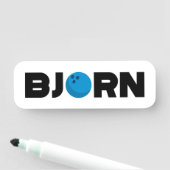 Bjorn bowling naamplaatje (In situ)