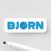 Bjorn bowling naamplaatje (In situ)