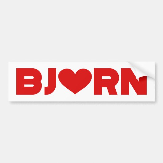 Bjorn Love Bumpersticker (Voorkant)
