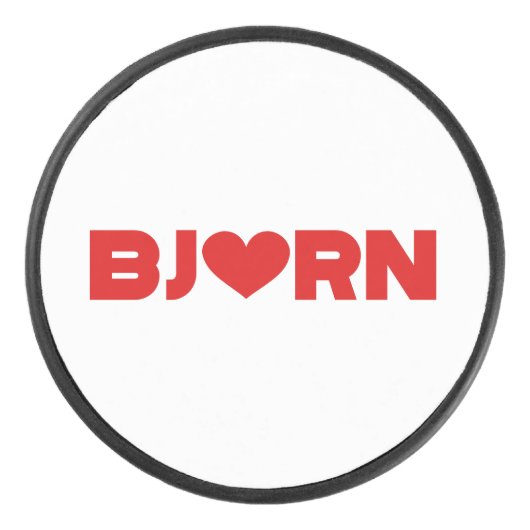 Bjorn Love Hockey Puck (Voorkant)