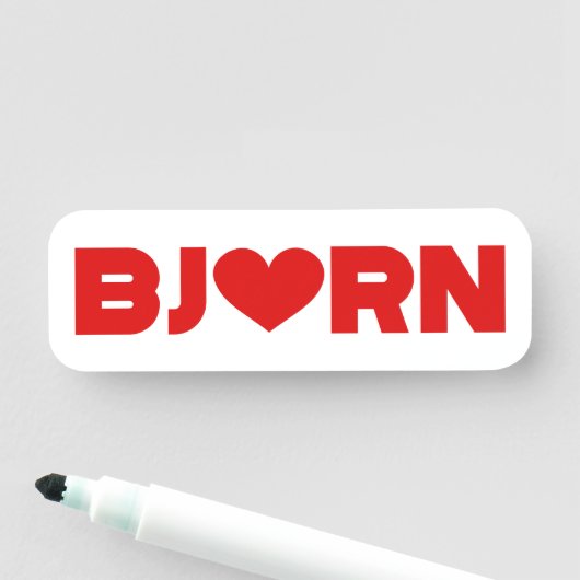 Bjorn Love Naamplaatje (In situ)