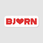 Bjorn Love Naamplaatje (Voorkant)