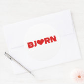 Bjorn Love Ronde Sticker (Envelop)
