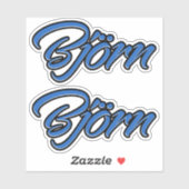 Björn Name blue Aufkleber Sticker Stickerset (Vel)