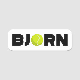 Bjorn Tennis Naamplaatje