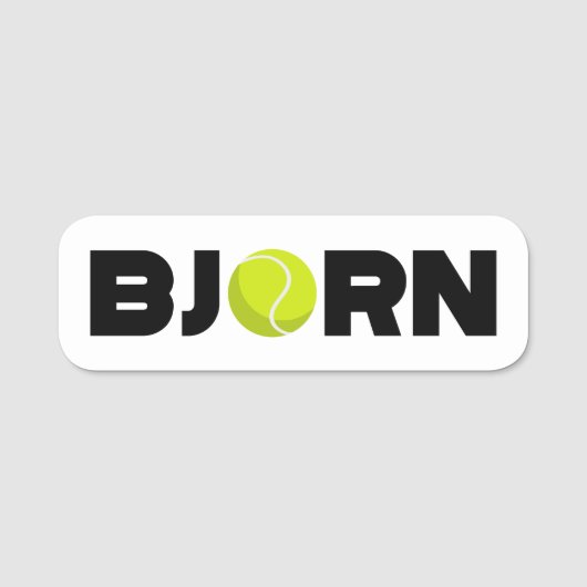 Bjorn Tennis Naamplaatje (Voorkant)