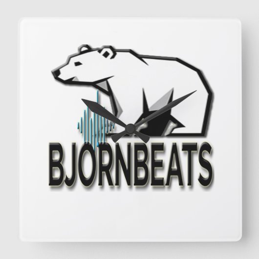 BjornBeats Wall CLock Vierkante Klok (Voorkant)