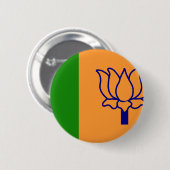 Bjp, Indiase vlag Ronde Button 5,7 Cm (Voorkant /achterkant)