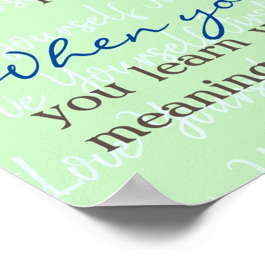 BK2YS | "Liefde als eerste" Poster (Hoek)